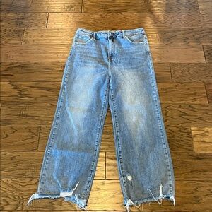 Risen Jeans Straight Leg High Rise Crop Size 15/32